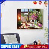 #A Table Flower Oil Paint By Numbers Kit DIY Drawing Picture for Adults Home D